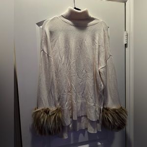 Cream turtleneck sweater